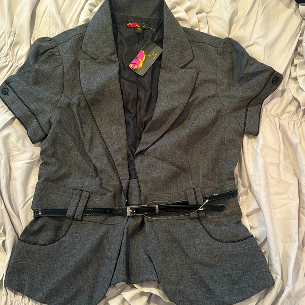 Medium work blazer with belt. Brand new with tags.